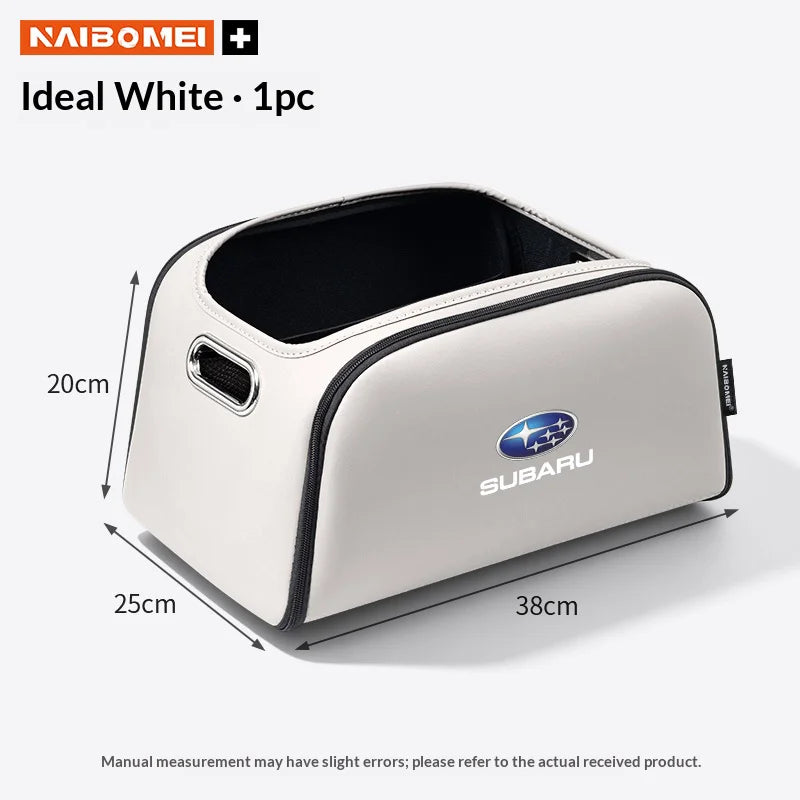 For Subaru Outback Brz Wrx Xv Ascent Forester Impreza Legacy Car Trunk Storage Box Leather Folding Storage Organizer Bag Tool