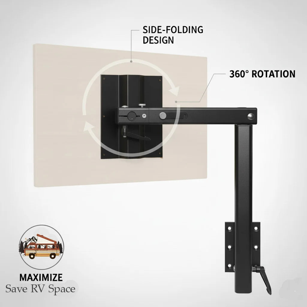 360° Swivel Folding Table Leg Lagoon Style Wall Mounted Space Saving Table for Camper Rv Motorhome Boat Yacht Quick Shipping