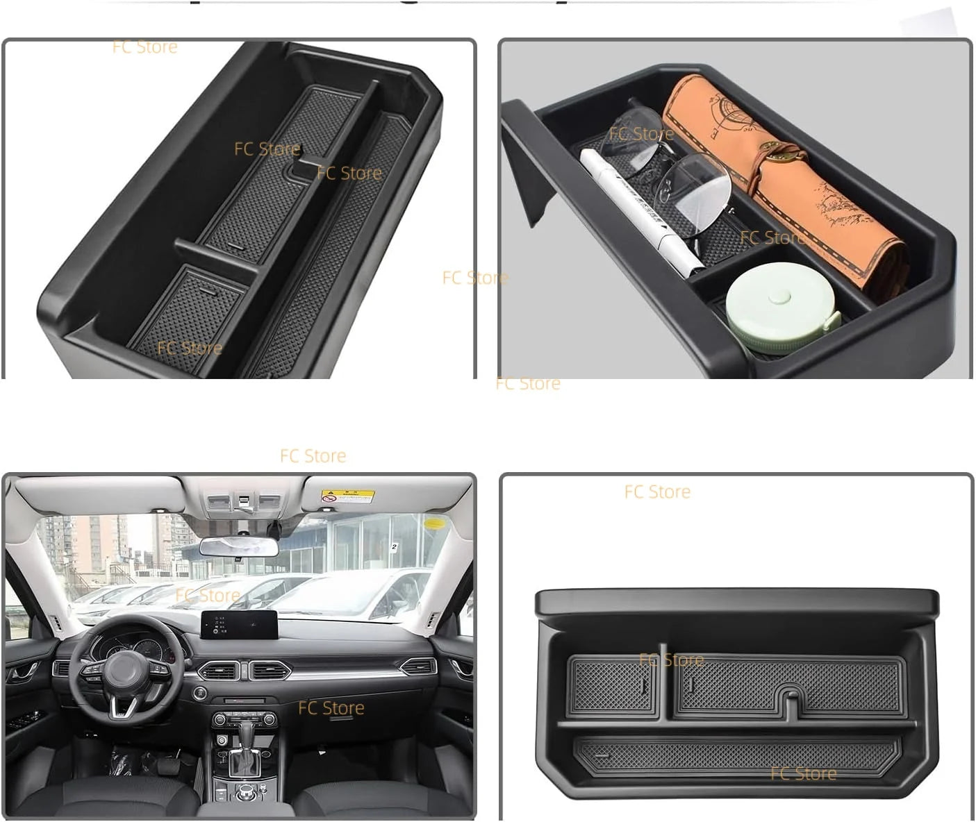 For CX5 CX-5 2022-2025 Center Console Dashboard Organizer Armrest Box Storage Holder Car Dash Interior Secondary Accessories