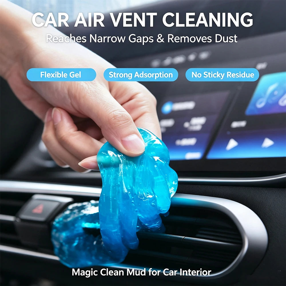 Car Cleaner Gel Car Slime Cleaner Dust Cleaning Gel Auto Interior Cleaning Slime Eco-Friendly Non-Abrasive Auto Mud for Inter