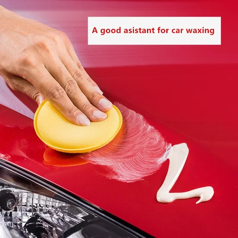 12Pcs Car Waxing Polishing Pad Home Car Wash Care 10cm Car Cleaning Kit Car Foam Sponge Wax Applicator Cleaning Detailing Pads
