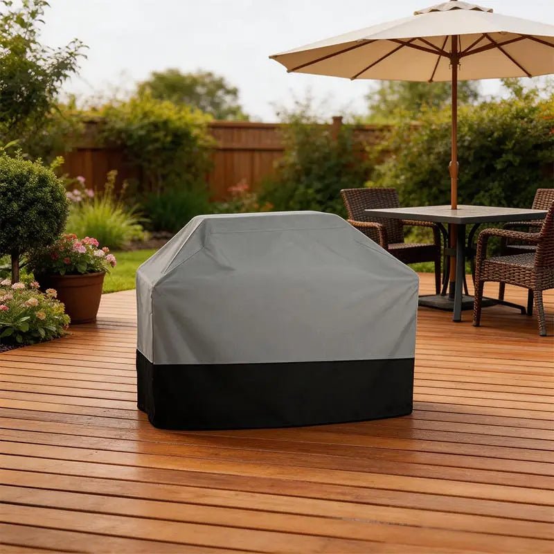 210D 5 -Size BBQ Grill Cover Anti-Dust Waterproof Weber Heavy Duty Charbroil BBQ Cover Outdoor Rain Protective Barbecue Cover