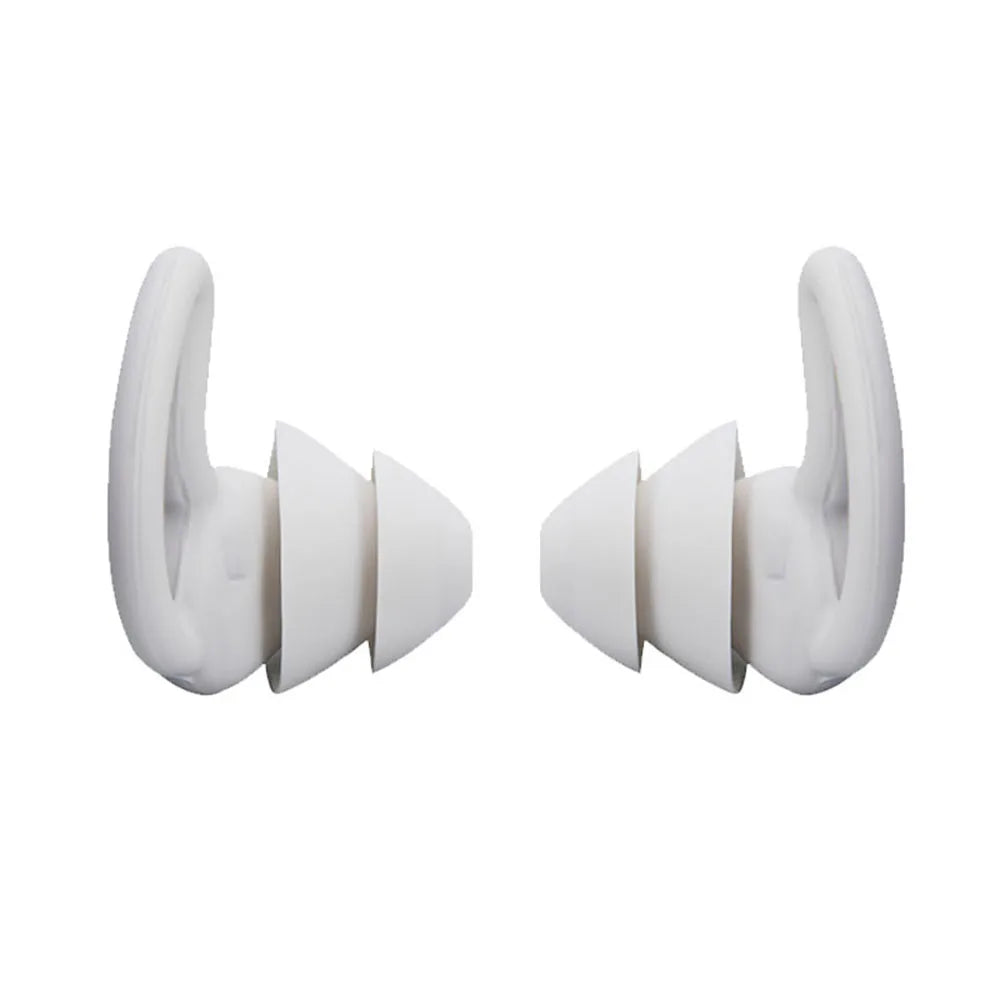 1Pair Soft Silicone Ear Plugs Tapered Travel Noise Reduction Earplugs Sleep Sound Insulation Ear Protector 2/3 Layers