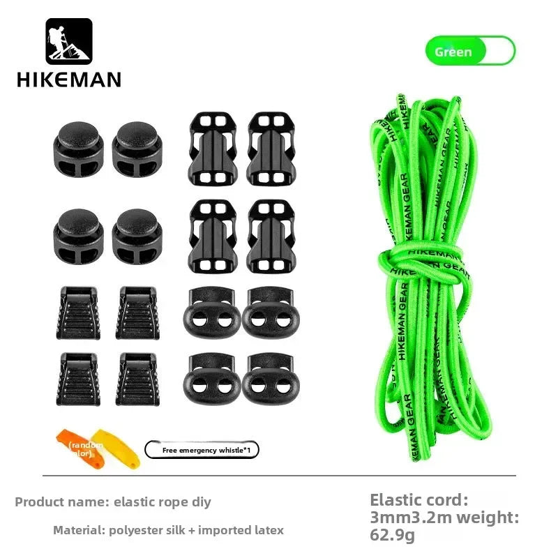 18 parts DIY Adjustable Backpack Buckle Elastic Expansion Strap for Outdoor Hiking Camping External Hanging Fastener