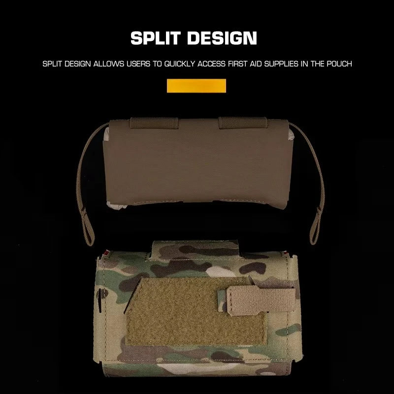 Tactical  MD2 Compact Medical Pouch V3 IFAK First Aid Trauma Kit Outdoors Hunting Camping Patrol Survival Equipment