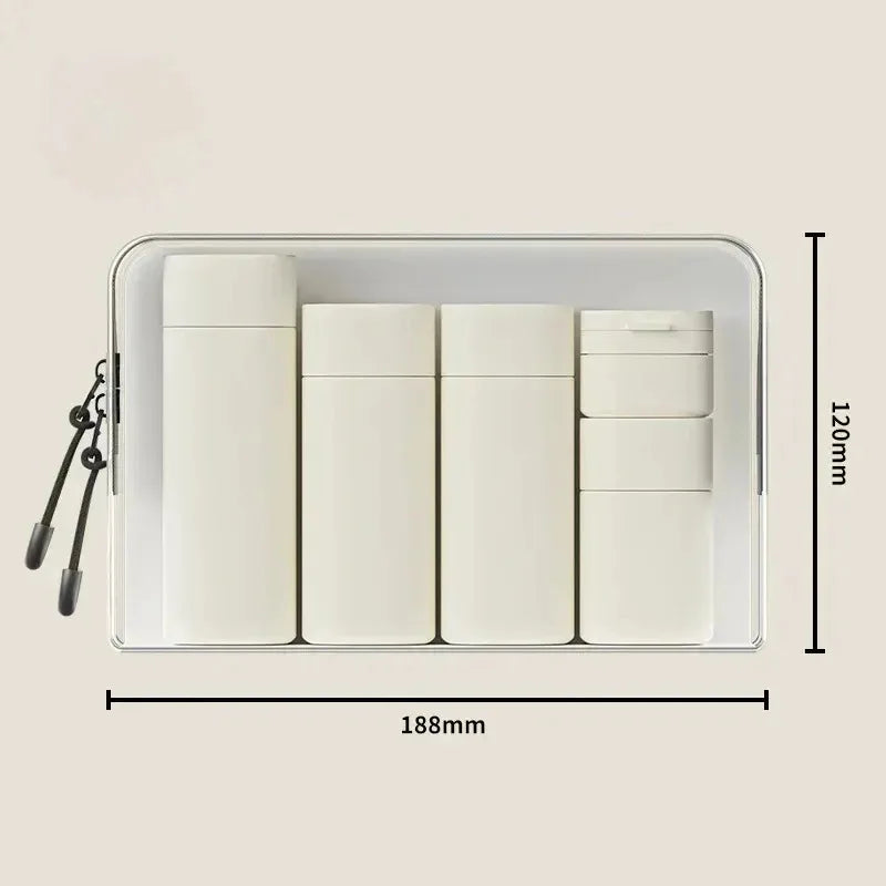 5Pcs Multiple Colors Hydrating Makeup Dispensing Bottles Portable Lotions Shampoos Traveling Refillable Squeezed Empty Bottles