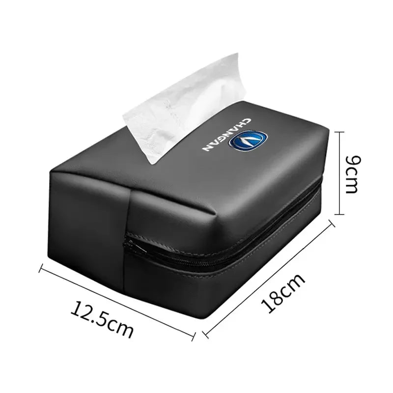 PU Leather Car Hanging Tissue Box for Changan CS55 PLUS CS75 PLUS CS35 ALSVIN S07 S05 PLUS MAX UNI-V Waterproof Auto Accessories