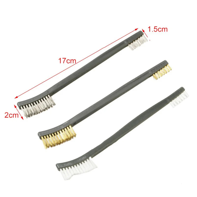 Multi-function Car Detailing Cleaning Tool Accessories Wire Brushes and 4 Nylon Picks Pick and Brush Set 3 Double-headed Brushes