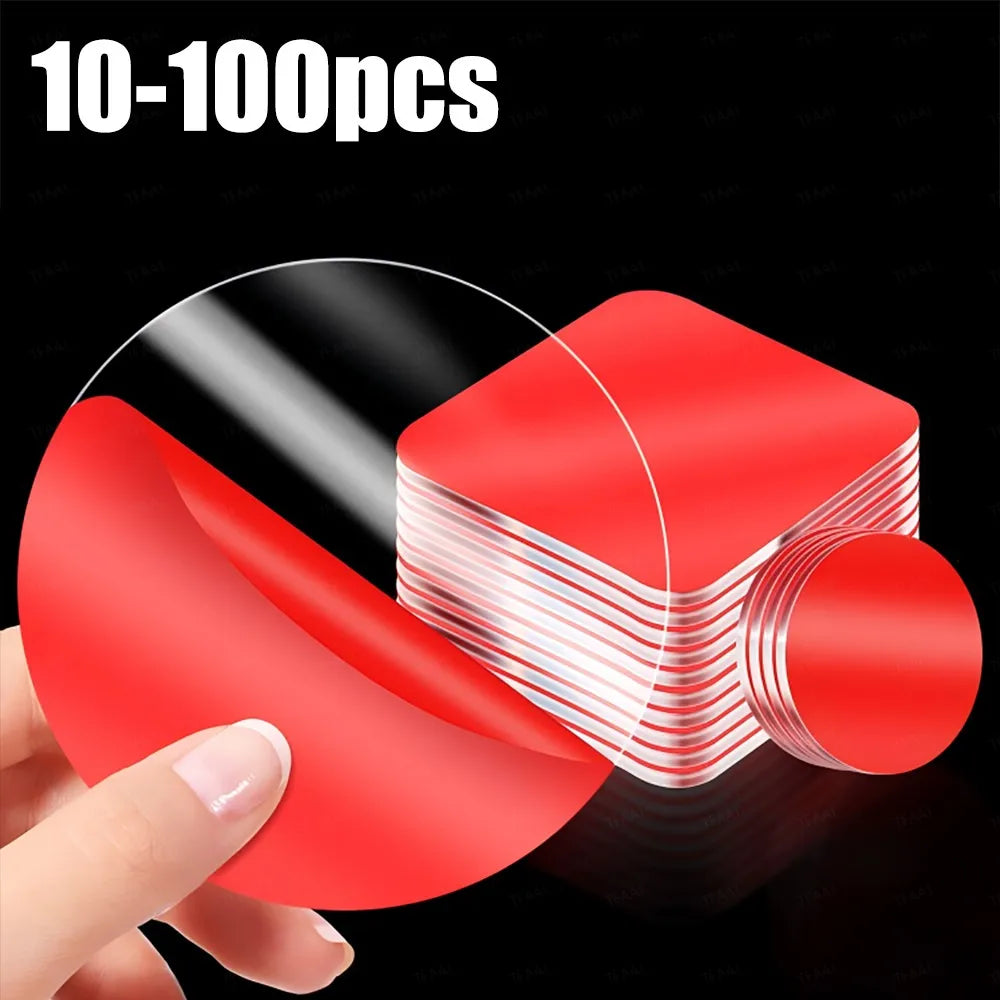 10-100pcs Transparent Acrylic Double Sided Tape Pads Waterproof No Trace Super Strong Self Adhesive Stickers for Car Home