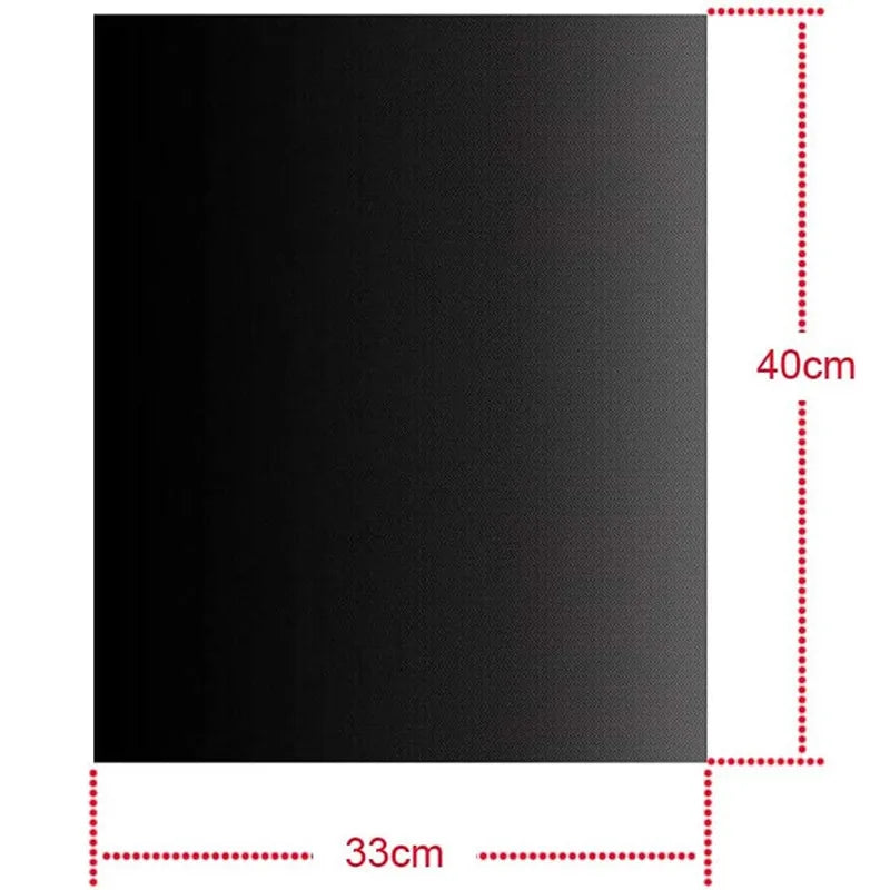 Black BBQ Grill Mats Reusable Non-Stick Baking Mat Outdoor Cooking Grilling Sheet Heat Resistance Oven Baking Pad Sheet