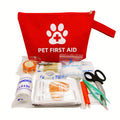 Pet Emergency Kit Dog Cat Travel Kit for Waterproof Resistant High Visibility Reflective First Aid Pouch Dog Camping Essentials