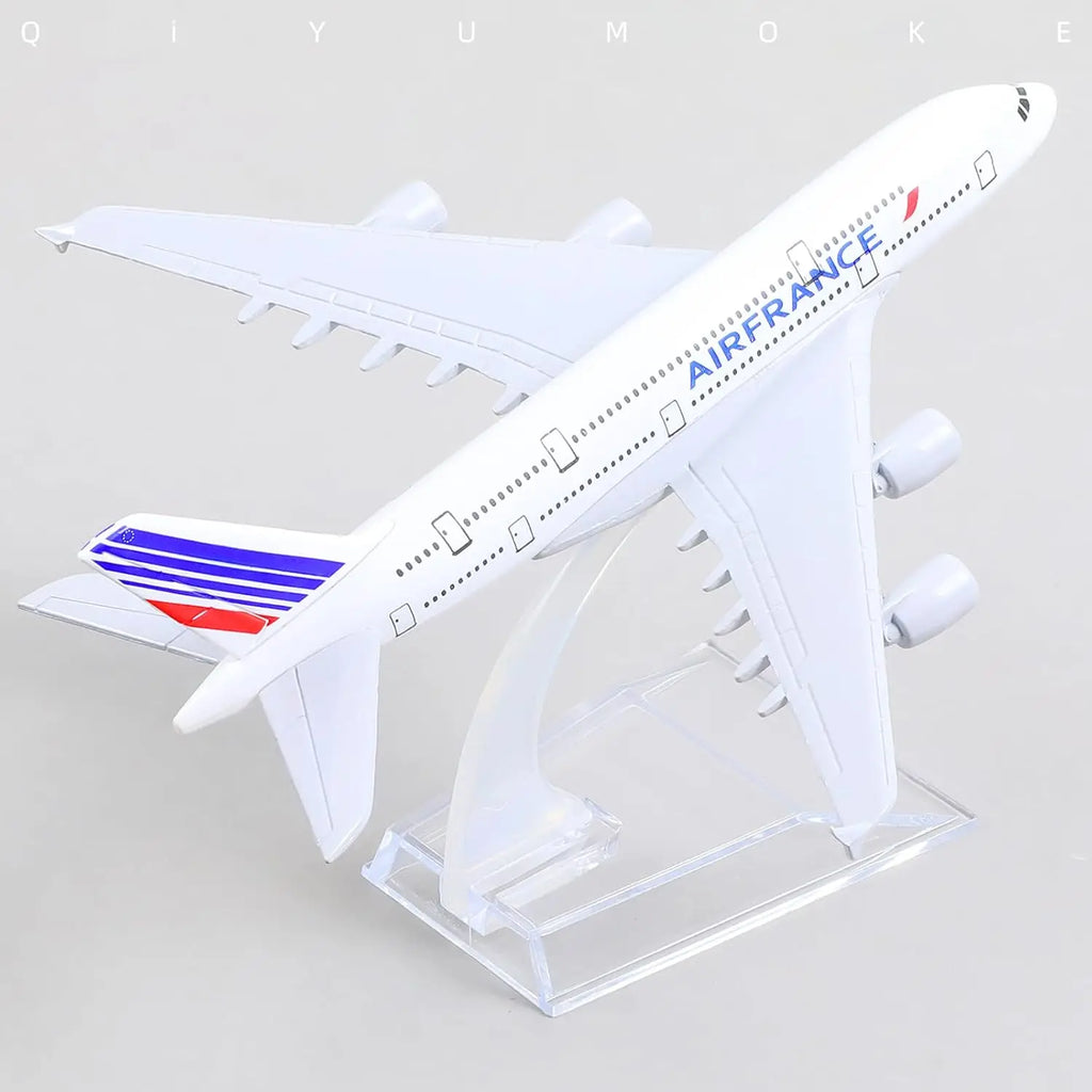 1/400 16cm France A380 Model Plane Diecast Metal Airplane Model kit  with Display Plane Stand Gift or Desktop Collection