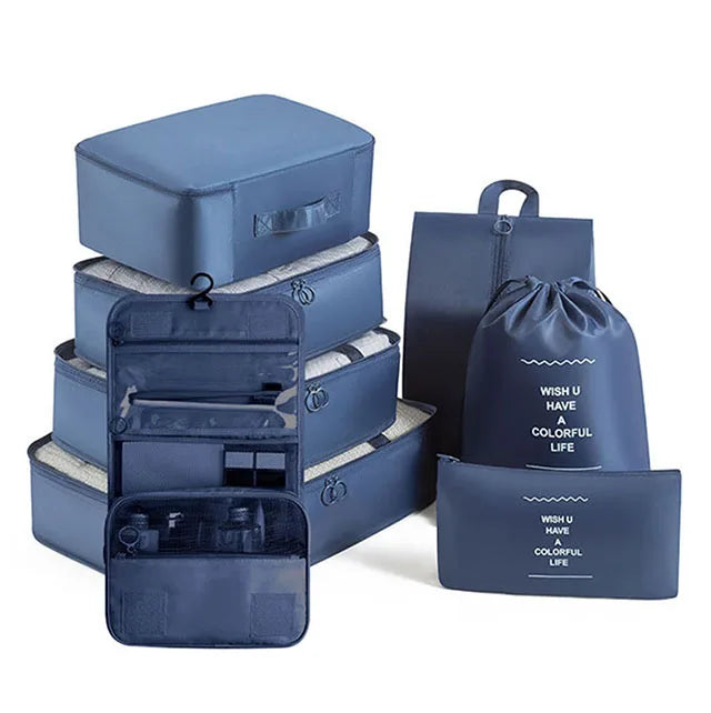 Travel Organizer Trip Storage Bags Suitcase Packing Cubes Cases Portable Wardrobe Luggage Clothe Shoe Organizer Pouch Toilet Bag