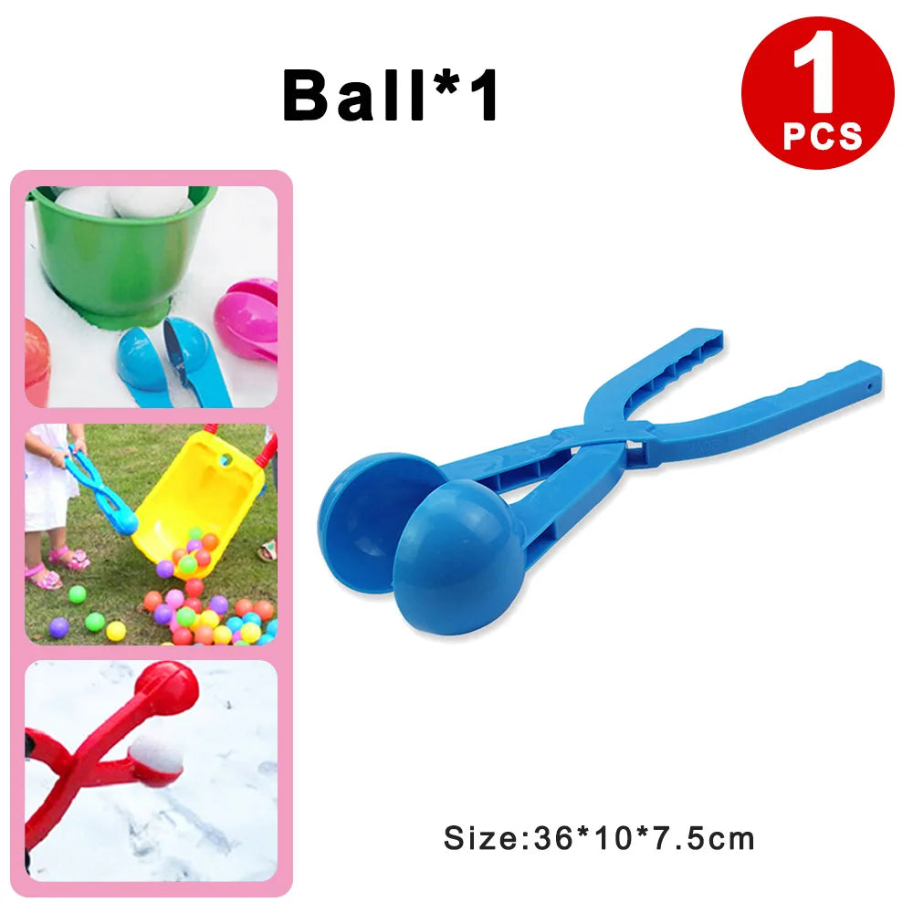 4pcs Cute Bear Duck Snowball Clip Snow Clay Ball Maker Creative Snowballs Mold Snow Shovel for Kids Outdoor Sports Snow Toys