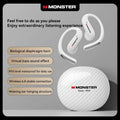 Monster MQO37 TWS Bluetooth 6.0 Sports Noise Reduction Headphones HiFi Stereo Music Gaming Earphones HD Call Headphones With Mic