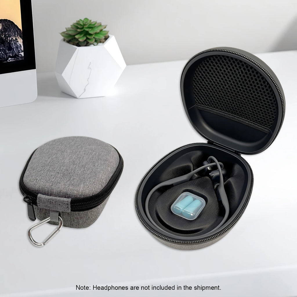 For SHOKZ AS600/650/700 Sport Headphones Carry Bag with Mesh Bag Protective Carrying Box Anti-Scratch for Outdoor Travel Commute