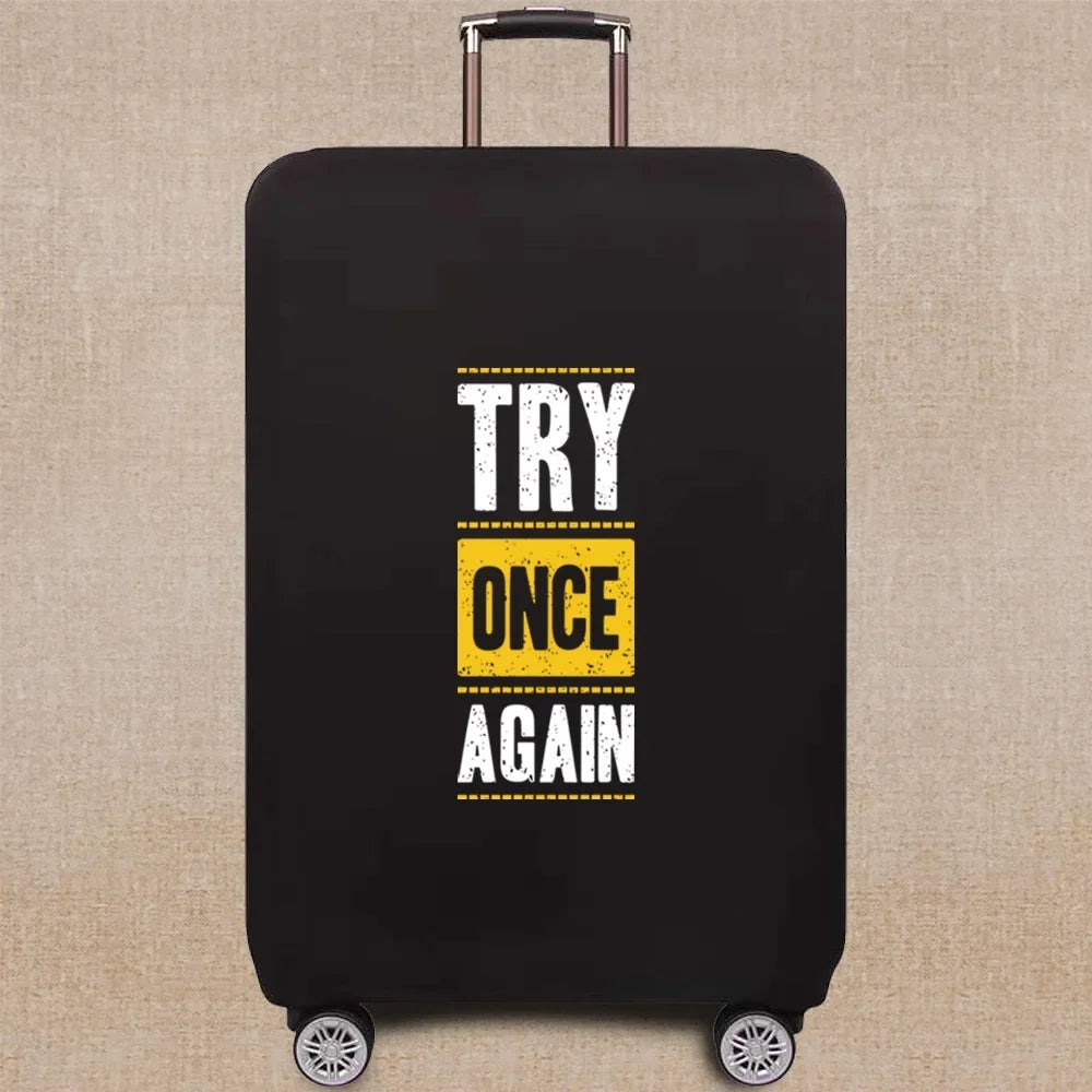 Travel Accessories Luggage Case Suitcase Dust Protective Cover 18-28 Inch Phrase Pattern Series Trolley Case Elastic Cover