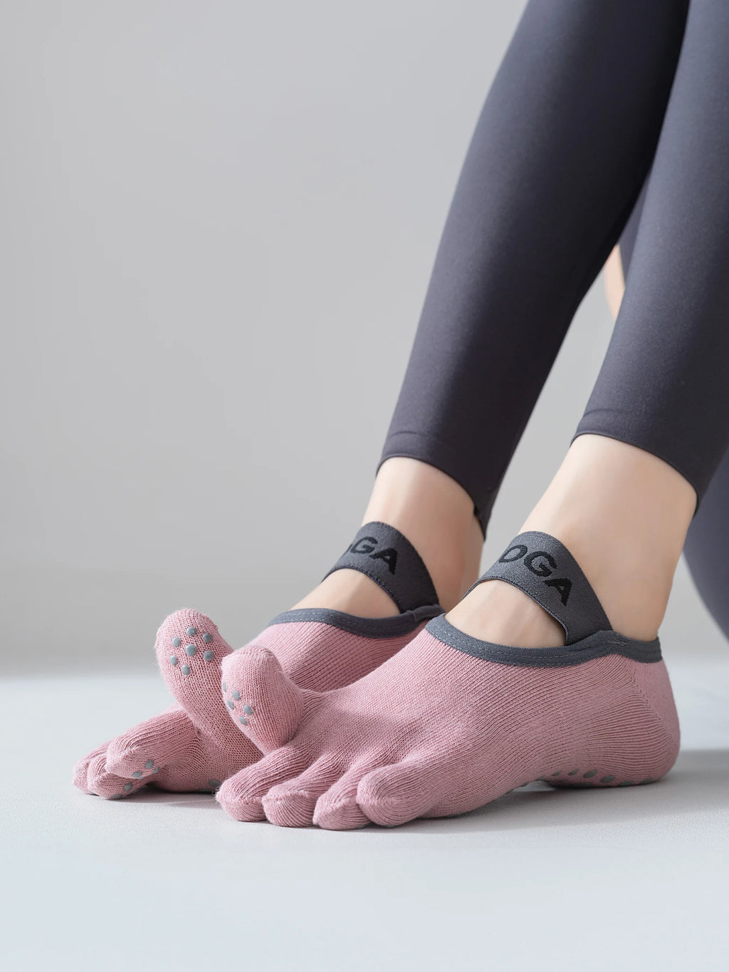 Women's gradient colored yoga non slip socks, professional non slip boat socks, Pilates breathable sports fitness socks