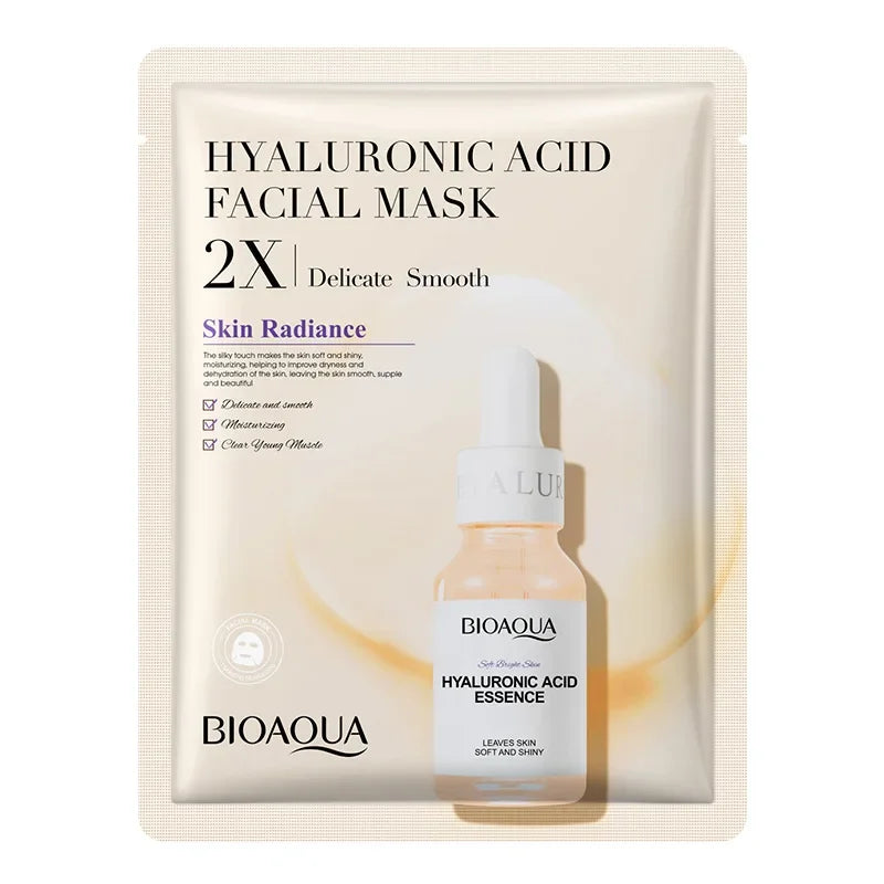 20 Pieces BIOAQUA Centella Collagen Vitamin C Facial Mask Moisturizing Refreshing Sheet Masks Hyaluronic Acid Skin Care Products