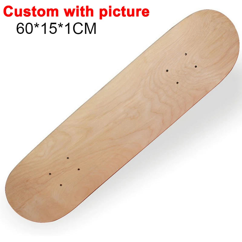 7-9 Layers Maple Skateboard Deck Double Rocker Mini Cruiser Dance Skateboards Natural Maple Wood Skate Board High elasticity