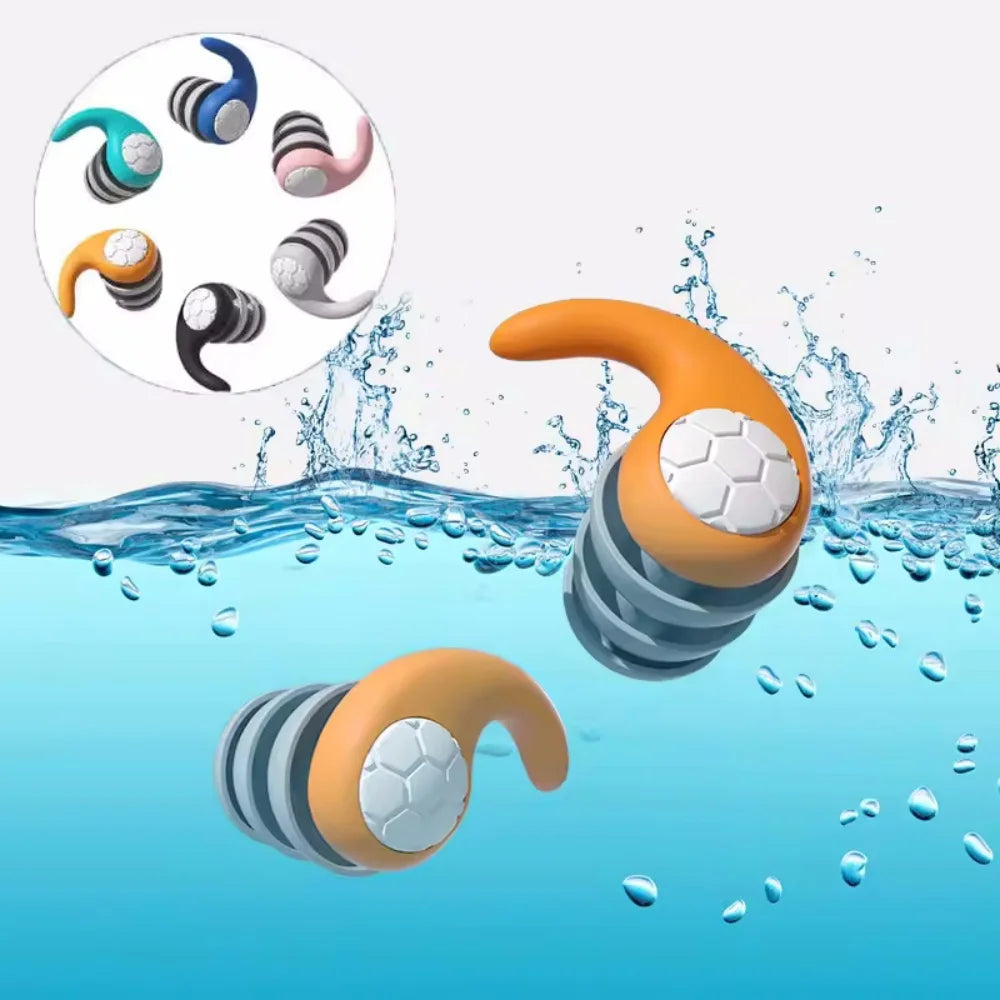 Sleep Noise Reduction Earplug Soft Silicone Ear Muffs Noise Protection Travel Reusable Swimming Waterproof Ear Plugs Anti Snore