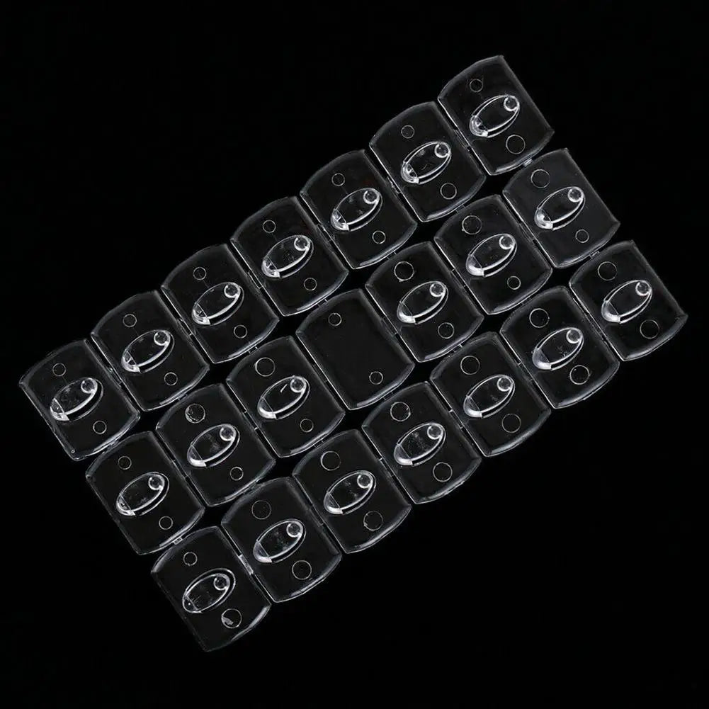 6/20pcs Small Size Transparent Removable Hook Strong Seamless Christmas Cable Clamp Adhesive Hook Kitchen Wall Bedroom Wall Rack