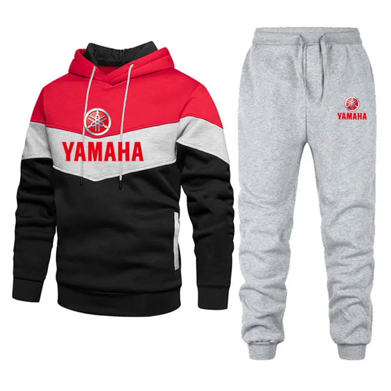 Yamaha logo printed men's casual sport jacket with hood for outdoor cycling and racing enthusiasts, suitable for spring clothing