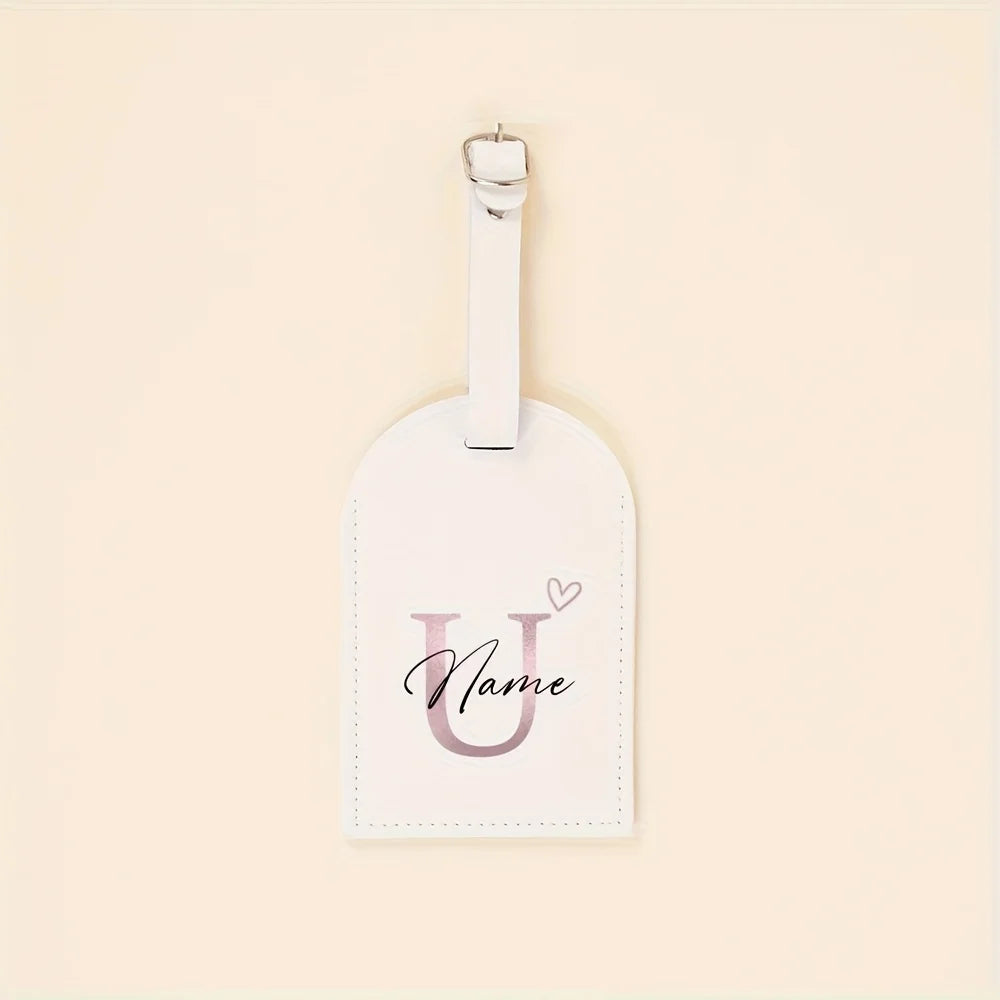 Custom Name Tag Font Name/Initials Wedding Travel Gift Customizable Letter (A-Z) Premium Luggage Identifiersuitable for Bags