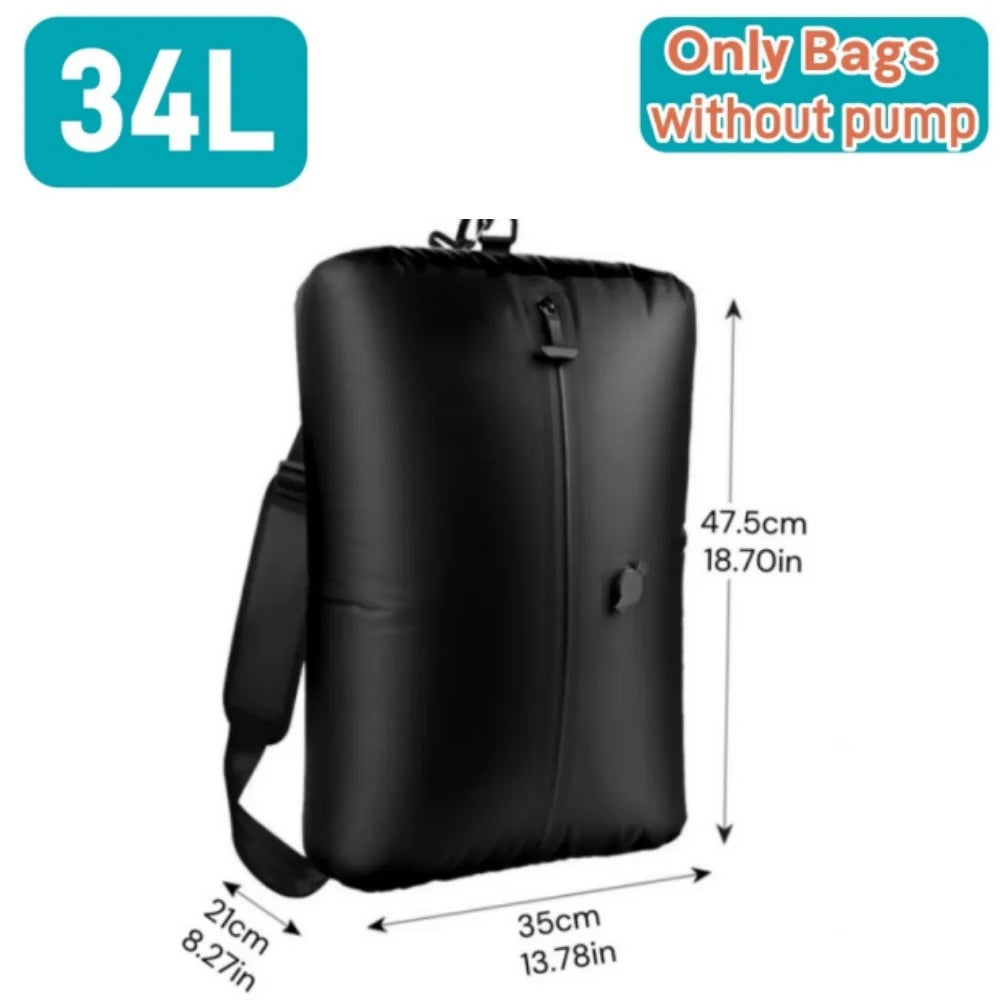 Travel Vacuum Storage Bags Luggage Packing Bag, Save 60% Space Travel Vacuum Sealed Bag Storage Bags Reusable Waterproof Bag