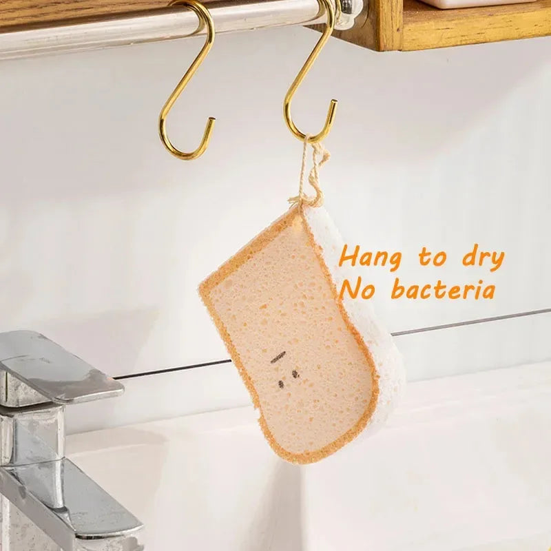 Wood pulp cotton wiping cloth in the shape of toast bread, used for car interior cleaning, kitchen dishwashing, towel cleaning,