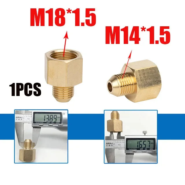 Reducing Brass Fitting 3/8" 1/2" M14 M18 M22 Thread Connector Male Female Adaptor Pressure Washer Gun Hose Connector