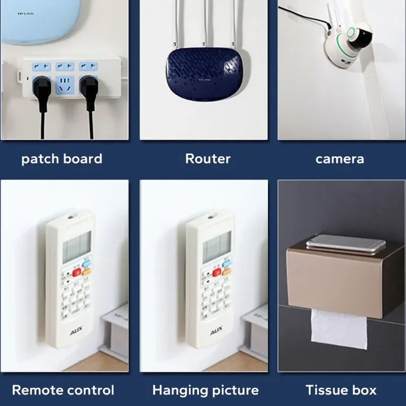 Double-Sided Adhesive Wall Hooks Hanger Strong Transparent Suction Cup Sucker Hooks Kitchen Bathroom Storage Plug Socket Holders