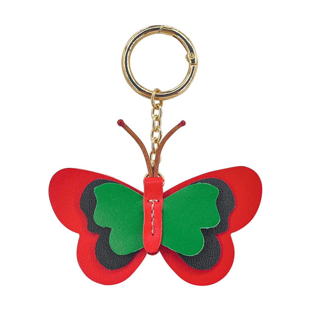 New Genuine Leather Butterfly Keychain Bag Pendant Gift Cute Car Key Ring Luggage Bag Parts Accessories For Women And Men