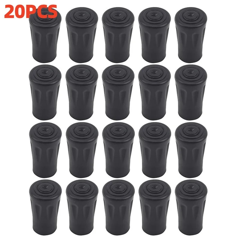 20pcs Non-slip Trekking Sticks Protector Cap Tip Walking Stick Bottom Pads Cover Buffer Lightweight for Climbing Hiking
