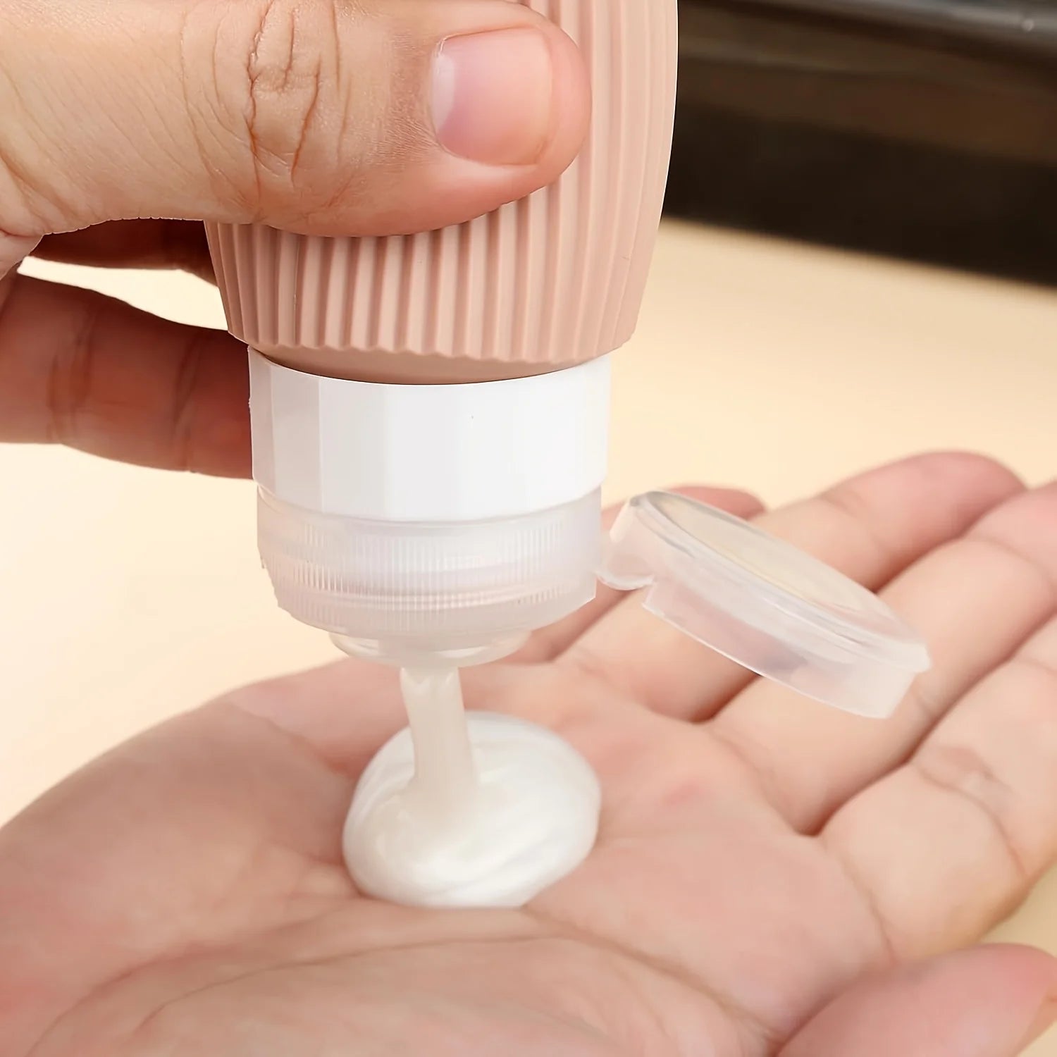 Travel Toiletry Bottles 【8Pcs】Set, 3 Ounces (about 85 Grams), Travel Toiletry Containers, Leak-Proof Squeezable Silicone Travel Essential Cream Jars. 【Travel】Seasonal and 【Ship and Plane】Travel Essentials