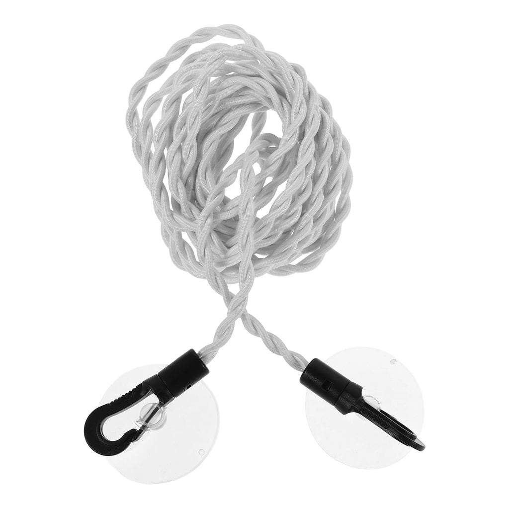Elastic Retractable Clothesline for Travel Lightweight Portable Drying Line with Suction Cup Hooks Perfect for Shower Balcony