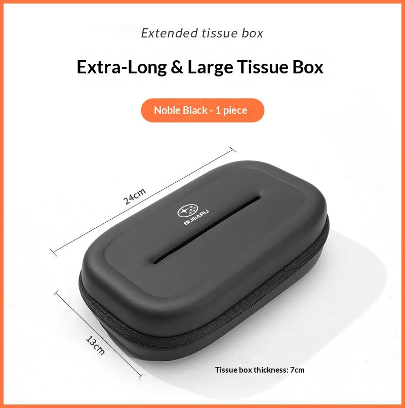 For Subaru Ascent BRZ Forester Impreza Legacy Outback WRX VX Car 3D stereoscopic Extra-Long & Large tissue box Auto Accessories