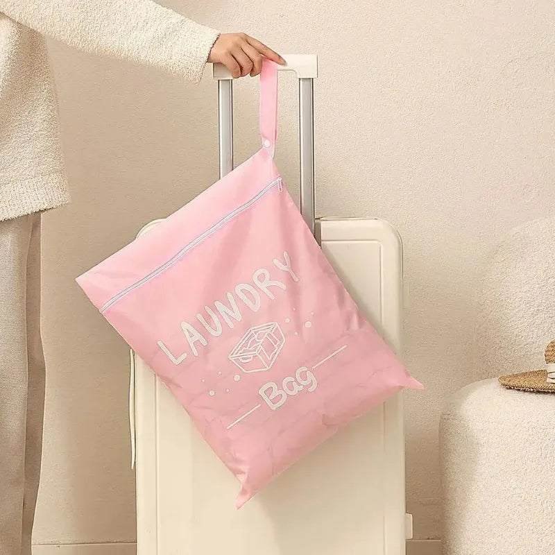Drawstring Laundry Bag Made of Waterproof Oxford Fabric Portable Storage Pouch for Travel and Moving Tight Cord Closure Keeps