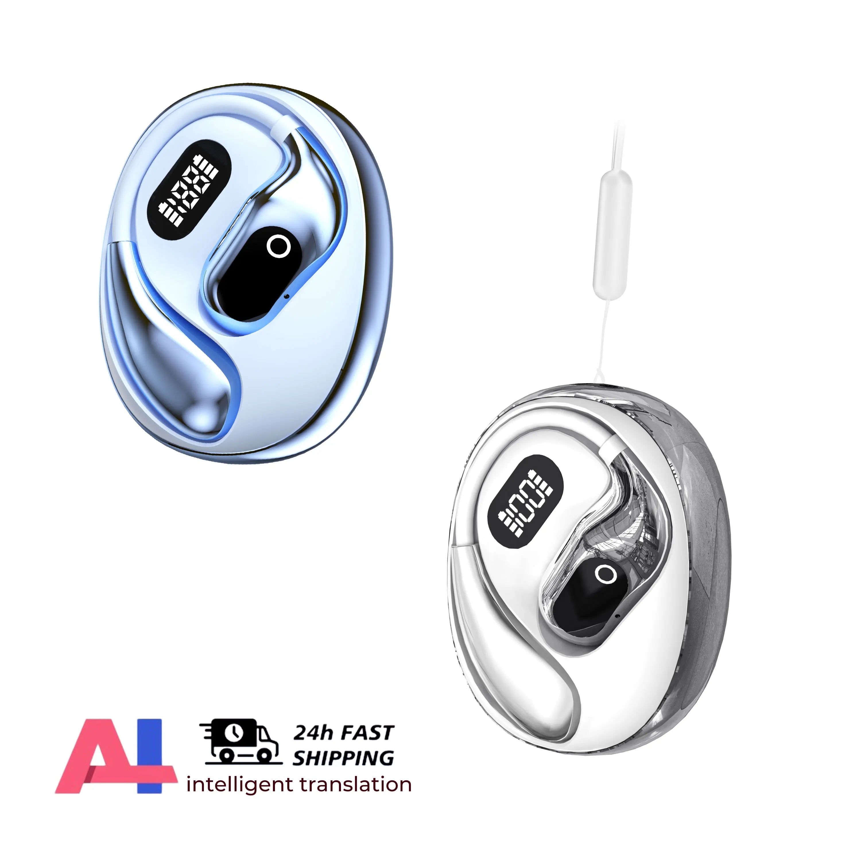 Ai Translator Headphones 144 Languages Wireless Real Time Translation Bluetooth Headset Waterproof Earbud For Business Travel
