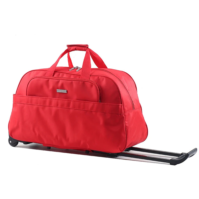 Large Capacity Luggage Bag Travel Bag Handheld Carry-On Bag Lightweight Short Trip Bag Unisex Oxford Cloth Pure Color Simple ...