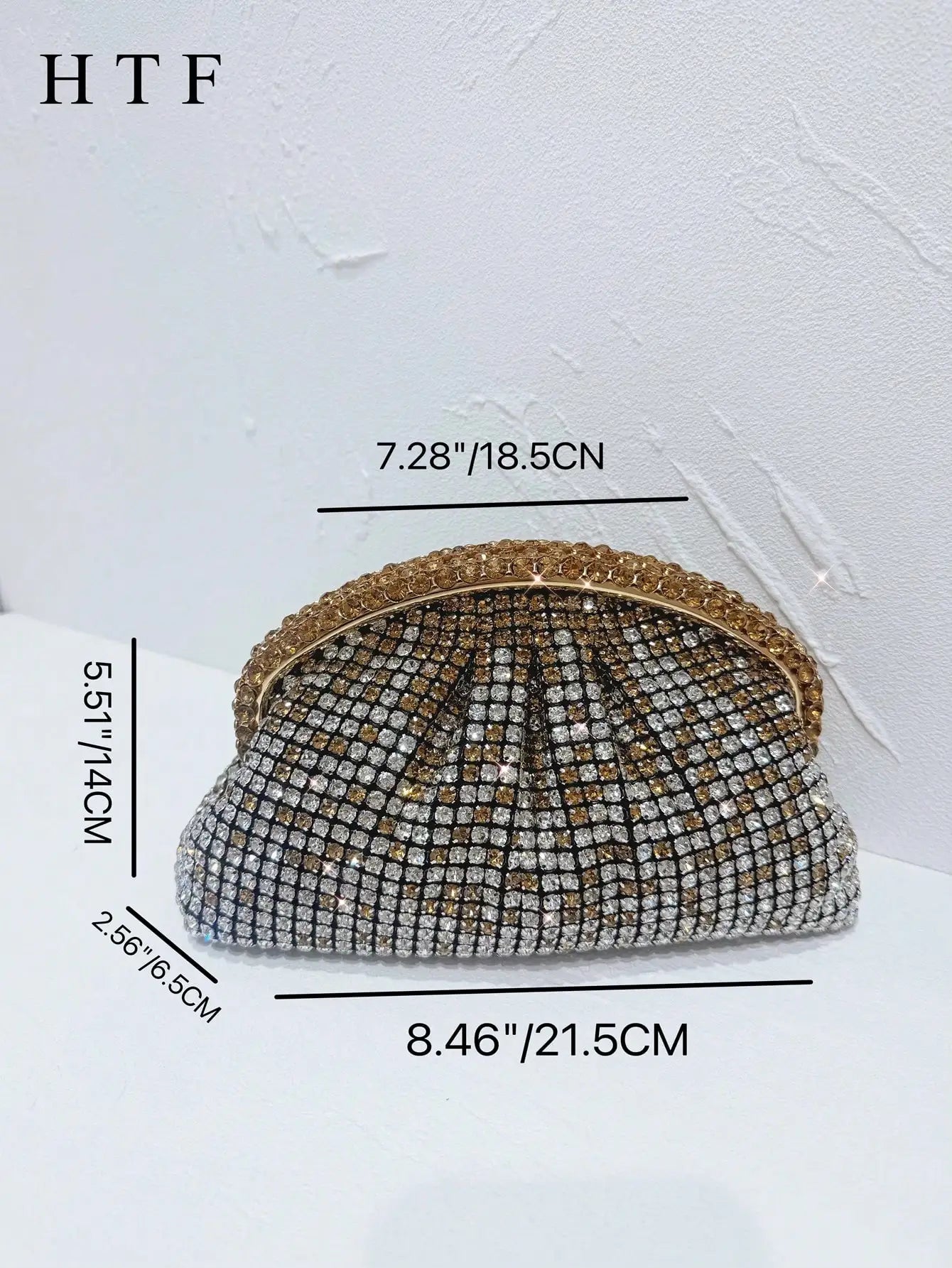 Shiny Diamond Encrusted Evening Clutch Wallet Women's Handbag Dinner Party Diamond Dumpling Party Dinner Bag