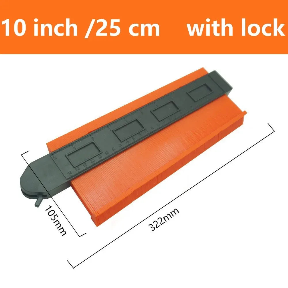 Contour Gauge Engraved Scale Contour Gauge Profile Tool Duplicator Measure Copy Tool Shape Duplicator for Woodworking Flooring