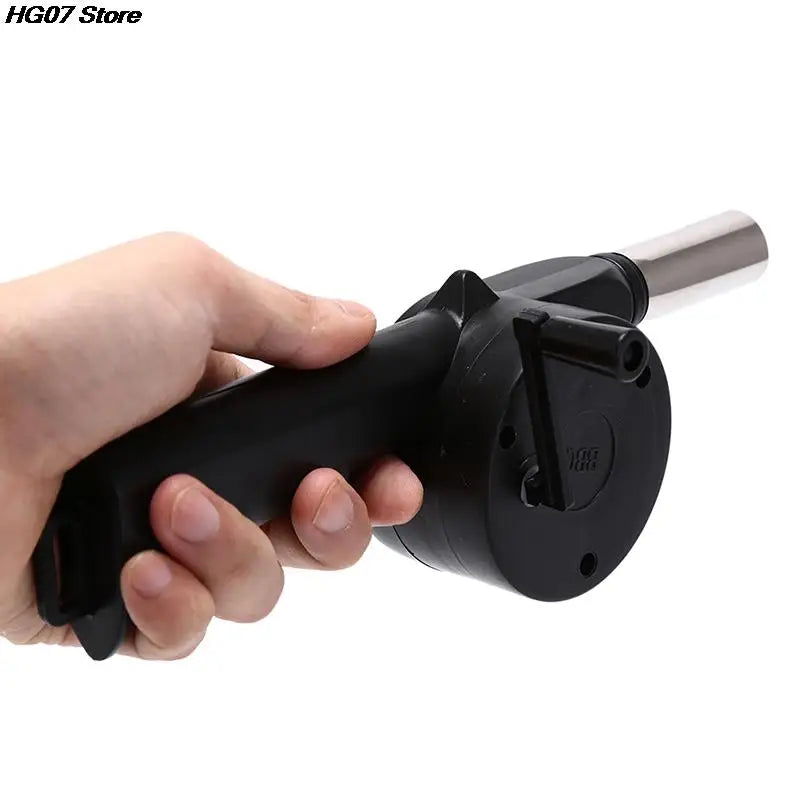 1PC Outdoor Cooking BBQ Fan Air Blower For Barbecue Fire Bellows Hand Crank Tool For Picnic Camping