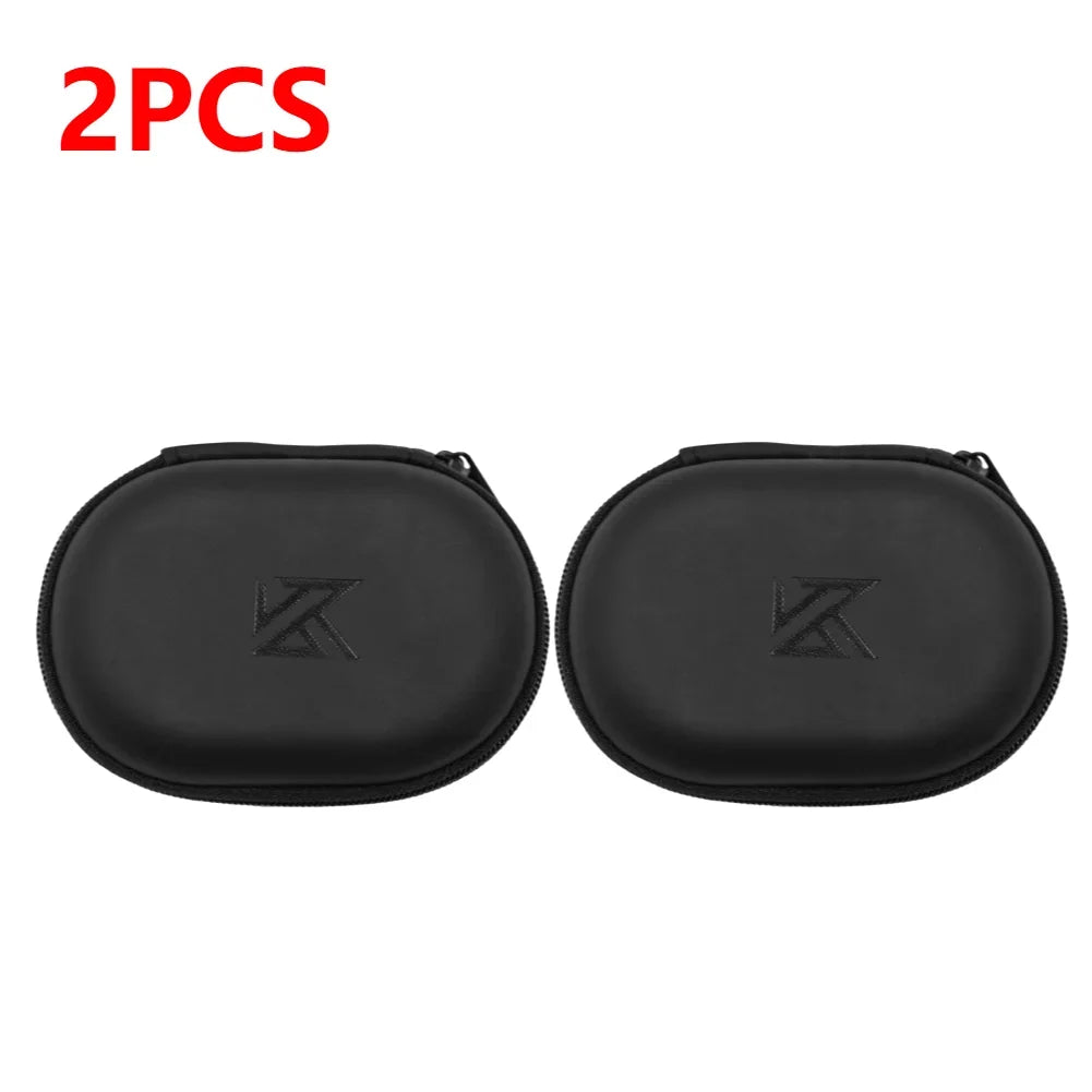 1-10PCS Wired Earphones Storage Bag Universal Wired Headphones Carrying Case PU Storage Box Organizer Bag for KZ BA10 AS10 ES4