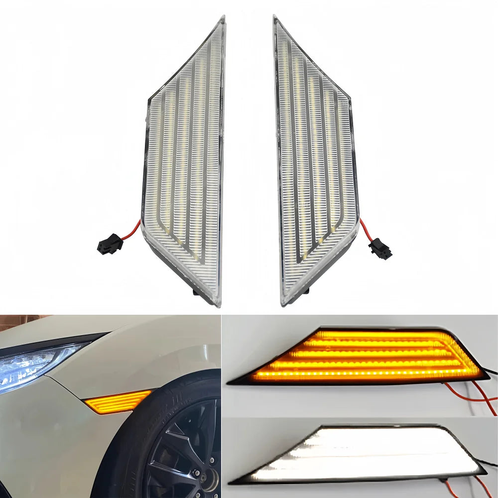 for Honda Civic 10th generation side fender turn signal lights. Adding mudguards to cars is fashionable and flowing, with dynami
