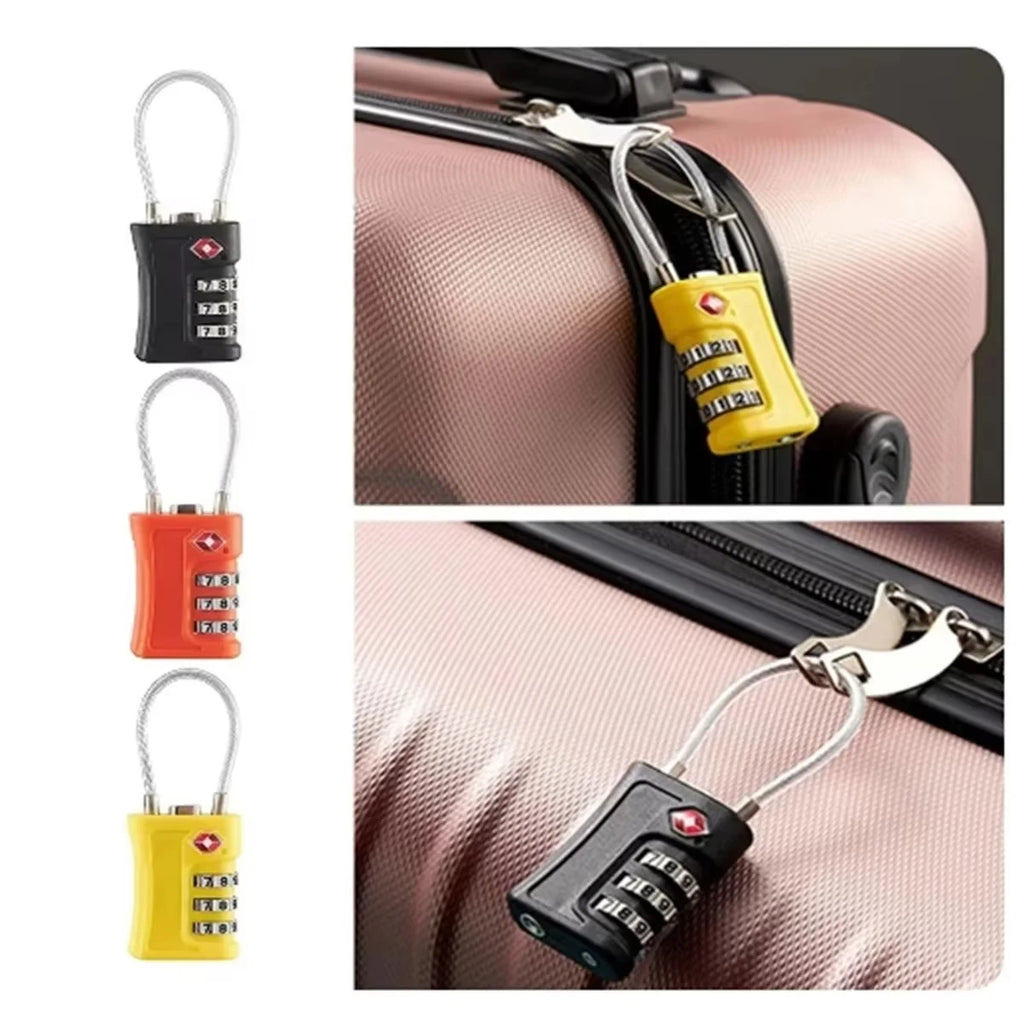 New TSA Customs Code Lock for Travel Luggage Password Changeable Lock Contrast Color Design Padlock