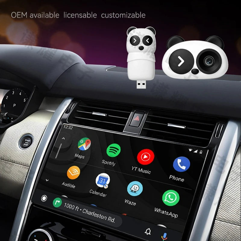 Rear Seat Car Baby Camera Wireless CarPlay Android Auto Adapter Wired to Wireless Box In-Car Infant Pet Camera Plug and Play