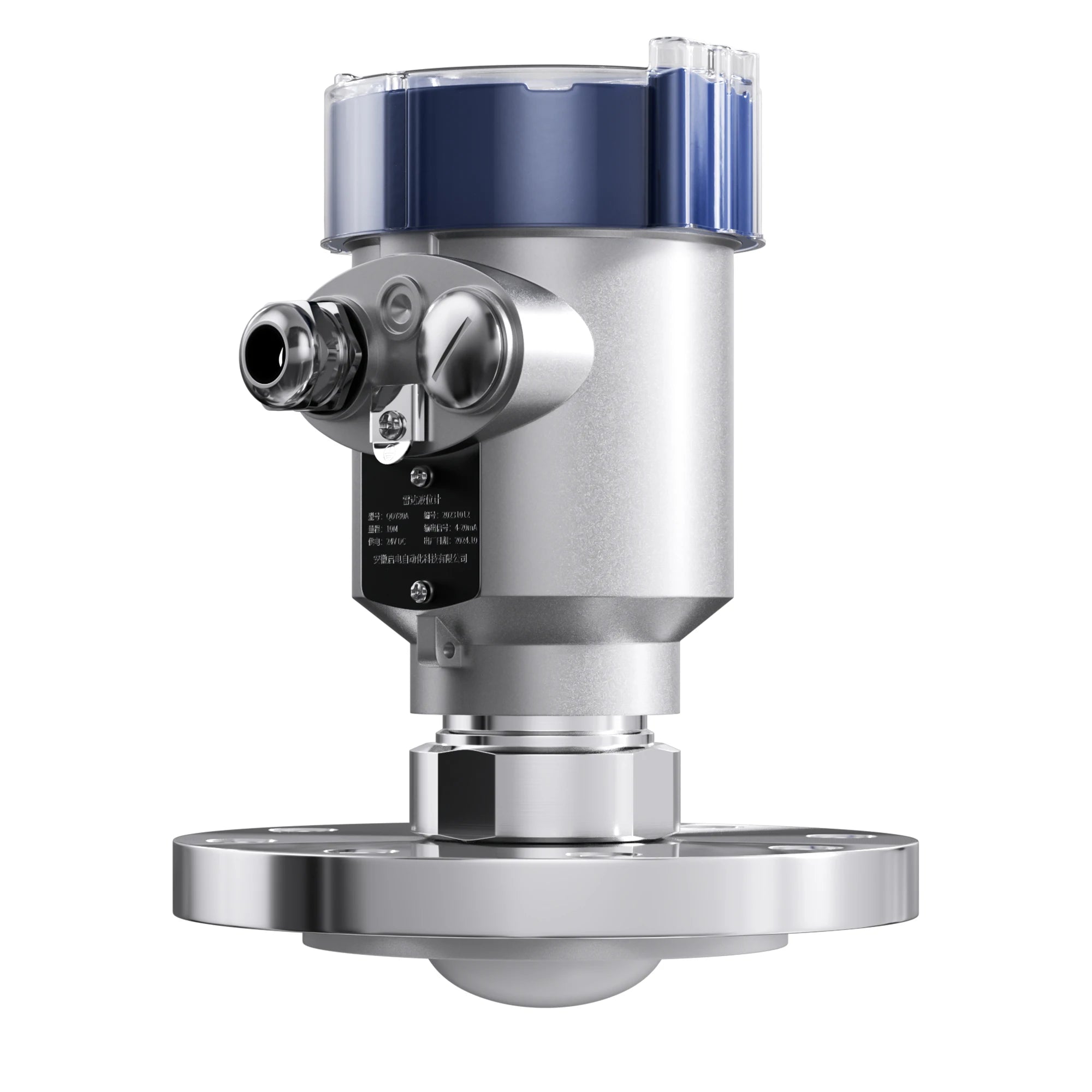 80GHZ  Radar Level Transmitter 4-20mA RS485 DN100 Radar Level Sensor 120m Non Contact Liquid Water Tank  Radar Level Gauge