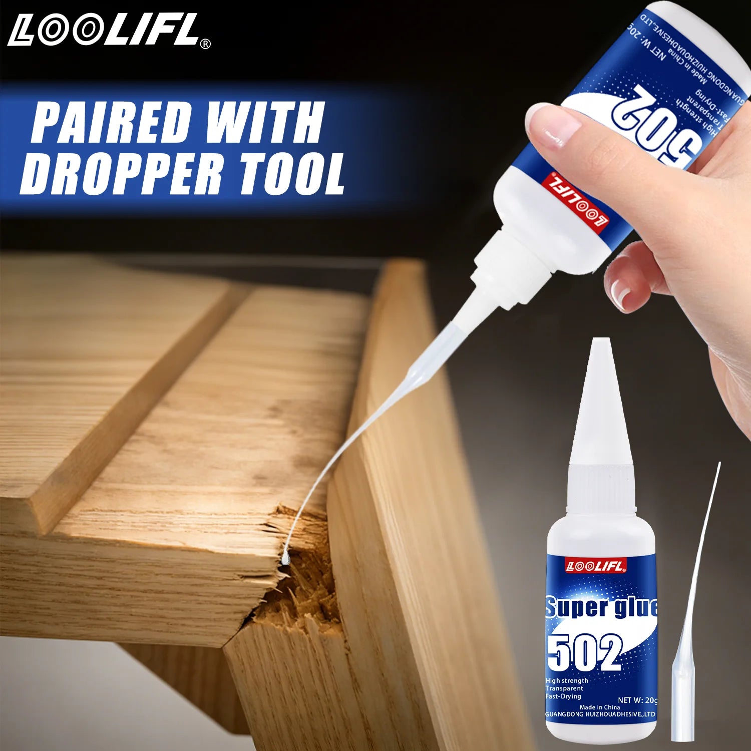 1-5Pcs 502 Instant Strength Adhesive Quick Dry Hydroacrylate Adhesive Leather Rubber Wood Metal Strength Liquid Glue Tool