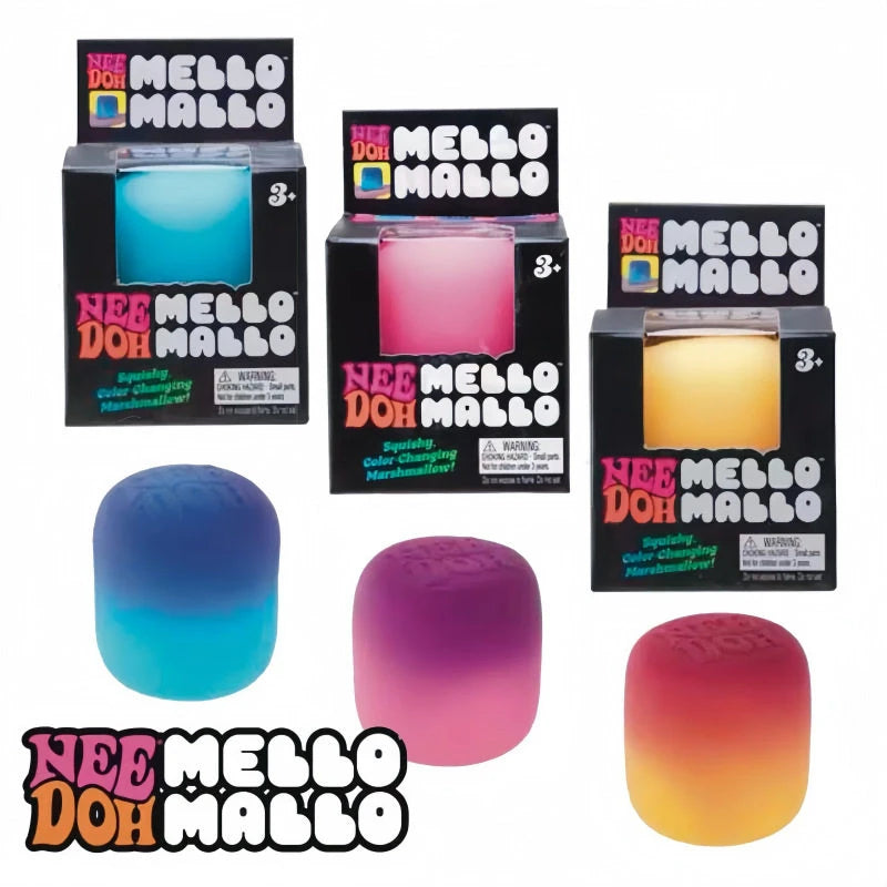 Needoh Mello Mallo Squishy UV Reactive Sun Color Changing Soft Stress Non-toxic Squeeze Anti Anxiety Stress Relief Fidget Toy